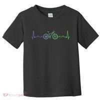 Bicycle Heartbeat Mountain Bike MTB Toddler T-Shirt thumb 0