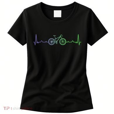 Bicycle Heartbeat Mountain Bike MTB Women's T-Shirt