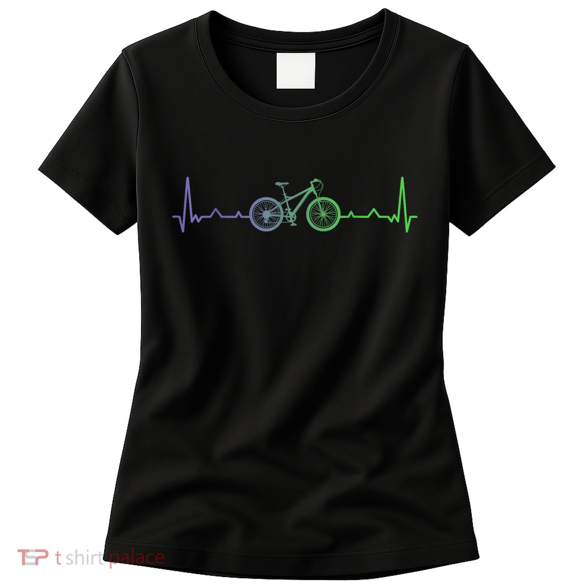 Bicycle Heartbeat Mountain Bike MTB Women's T-Shirt