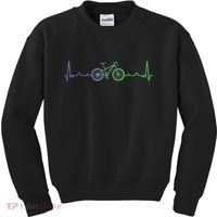 Bicycle Heartbeat Mountain Bike MTB Kids Sweatshirt thumb 0