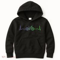 Bicycle Heartbeat Mountain Bike MTB Kids Hoodie thumb 0