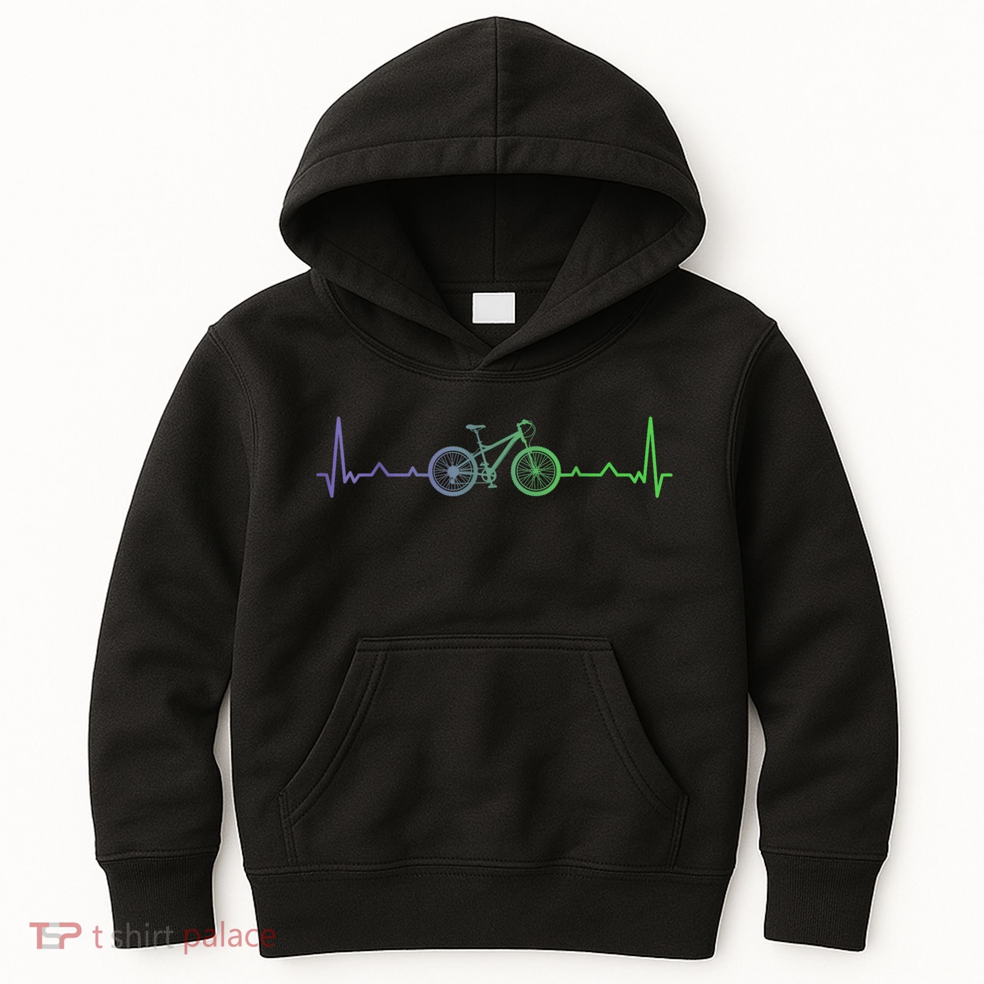 Bicycle Heartbeat Mountain Bike MTB Kids Hoodie