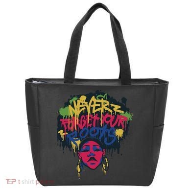 Black History Month Never Forget Your Roots Afro Tote Bag