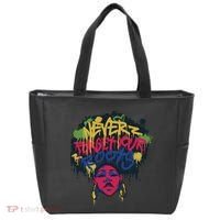 Black History Month Never Forget Your Roots Afro Tote Bag thumb 0