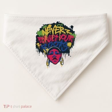 Black History Month Never Forget Your Roots Afro USA-Made Doggie Bandana