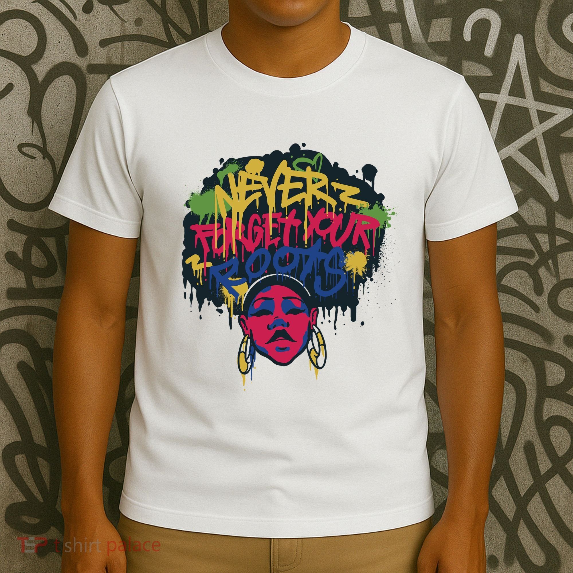 Black History Month Never Forget Your Roots Afro T-Shirt