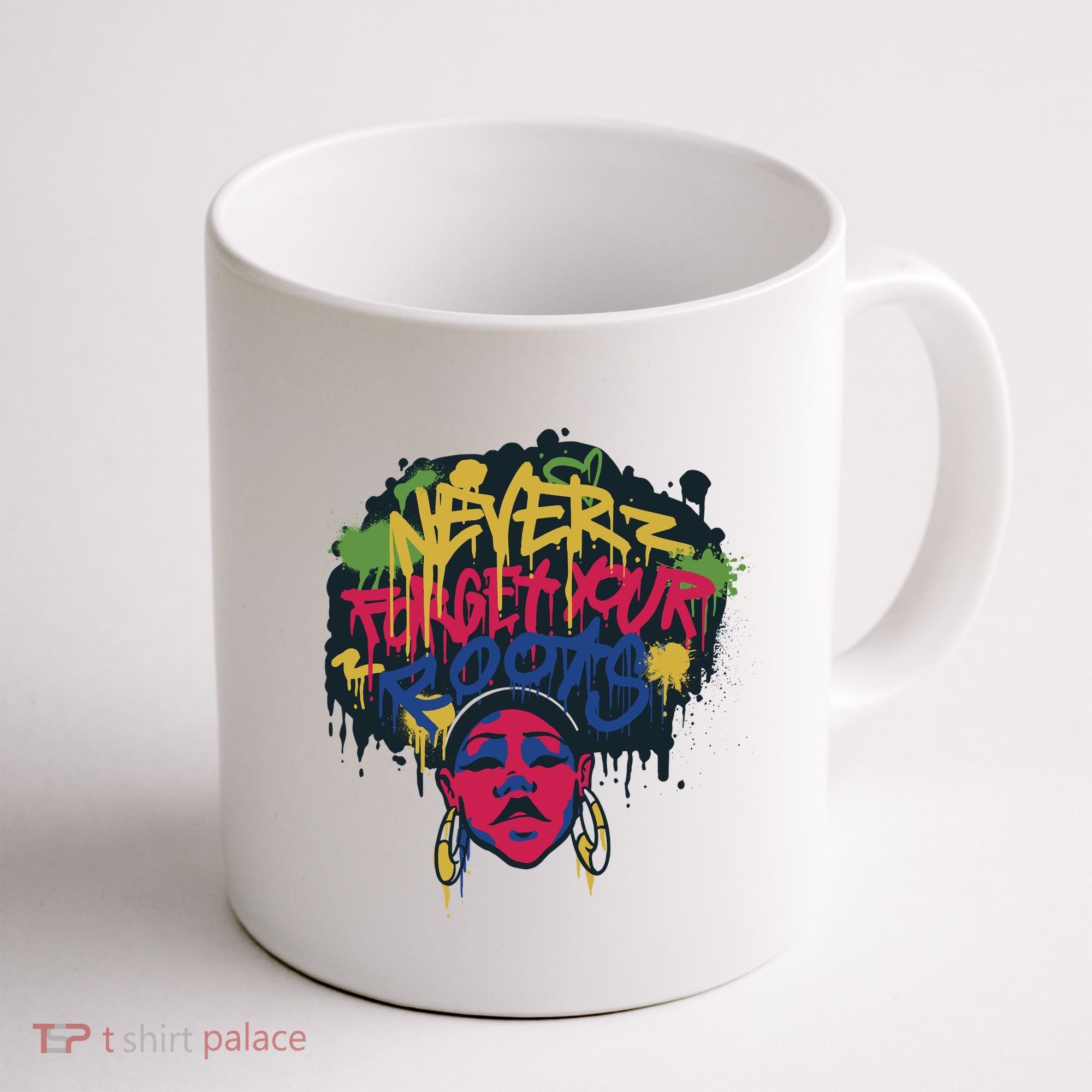 Black History Month Never Forget Your Roots Afro Coffee Mug