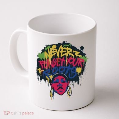 Black History Month Never Forget Your Roots Afro Coffee Mug