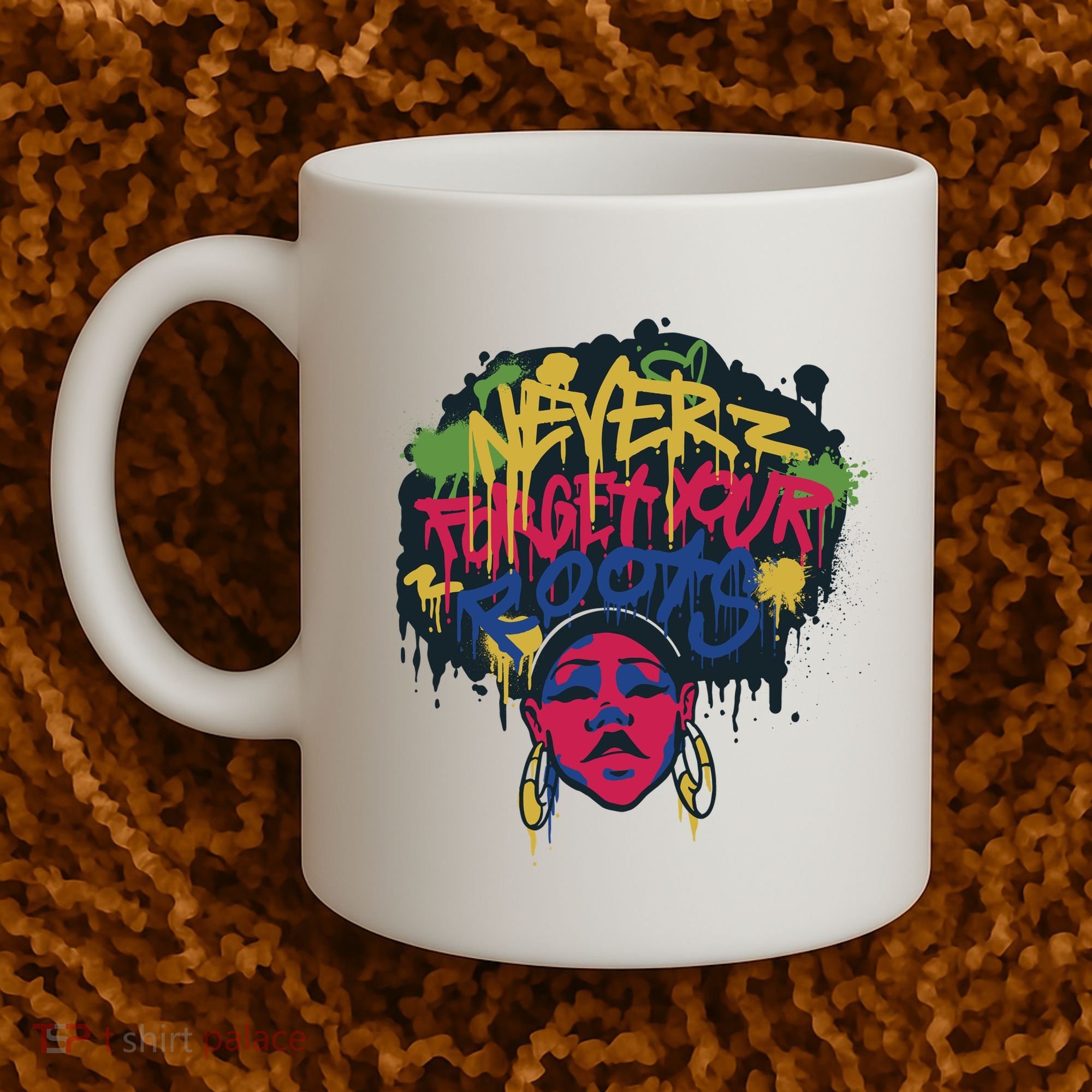 Black History Month Never Forget Your Roots Afro Coffee Mug