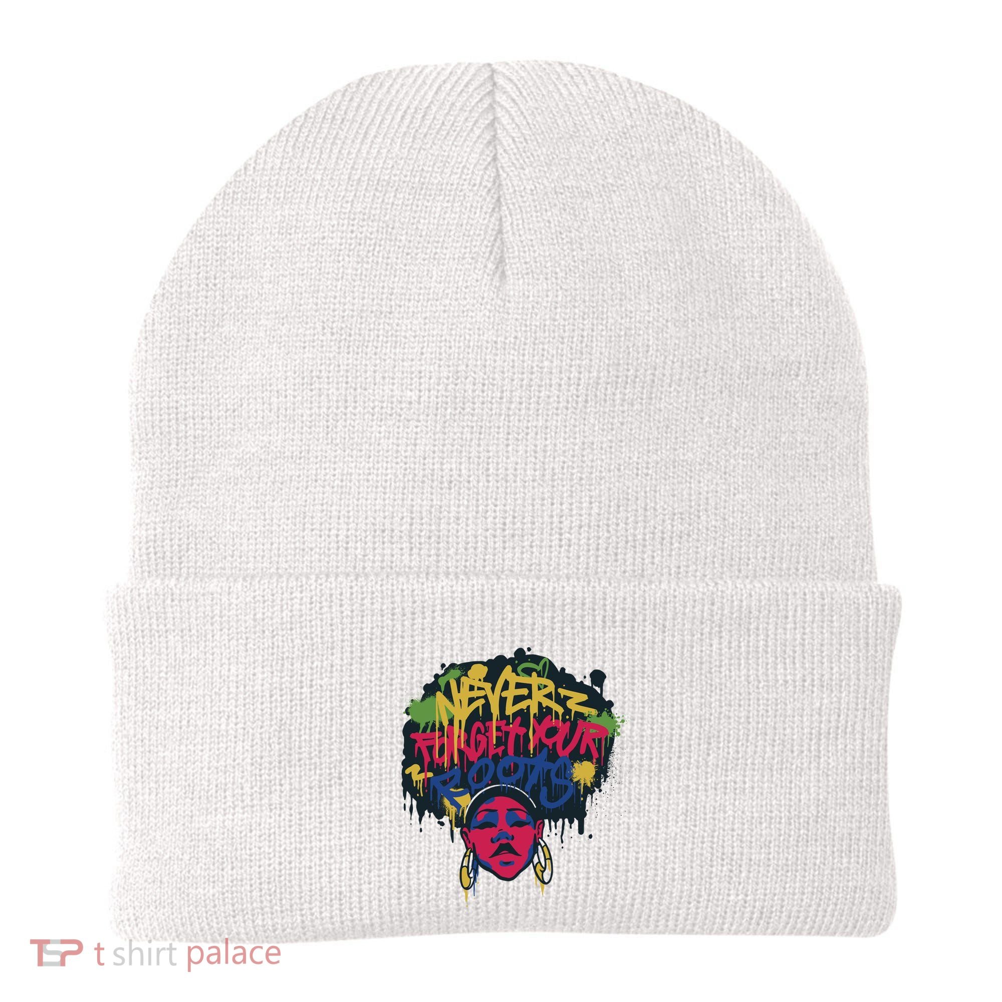 Black History Month Never Forget Your Roots Afro Beanie