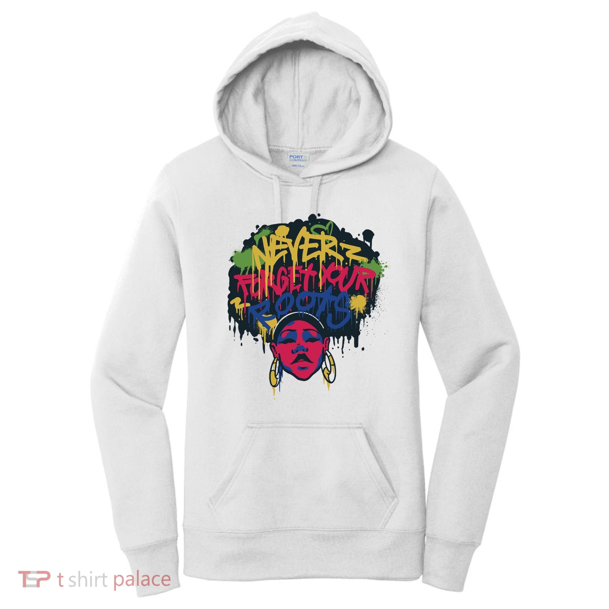 Black History Month Never Forget Your Roots Afro Women's Hoodie