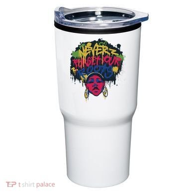 Black History Month Never Forget Your Roots Afro Tumbler