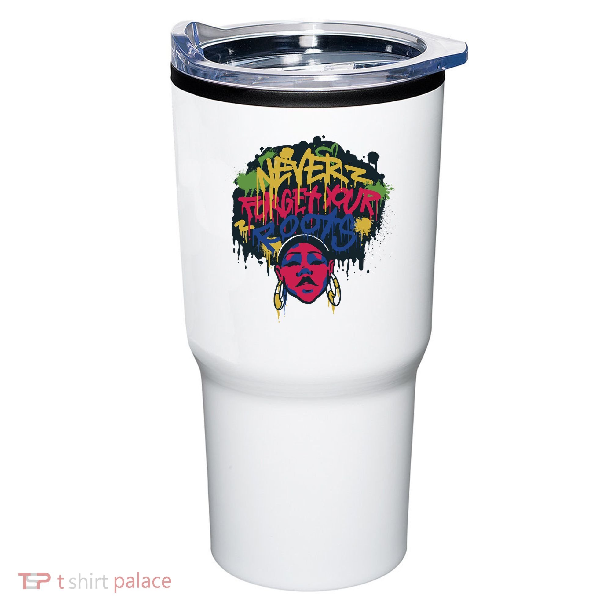 Black History Month Never Forget Your Roots Afro Tumbler