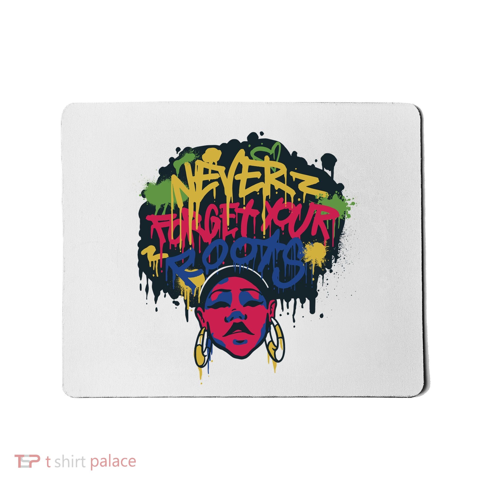 Black History Month Never Forget Your Roots Afro Mousepad
