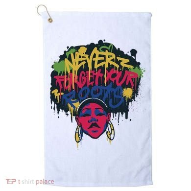 Black History Month Never Forget Your Roots Afro Golf Towel