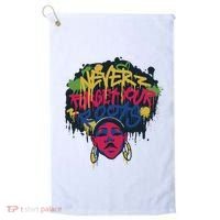 Black History Month Never Forget Your Roots Afro Golf Towel thumb 0
