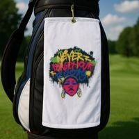 Black History Month Never Forget Your Roots Afro Golf Towel thumb 2