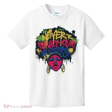 Black History Month Never Forget Your Roots Afro Kids T-Shirt