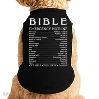 Bible Hotline Numbers Emergency Scripture Gift Doggie Tank thumb 0