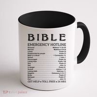 Bible Hotline Numbers Emergency Scripture Gift Coffee Mug thumb 1