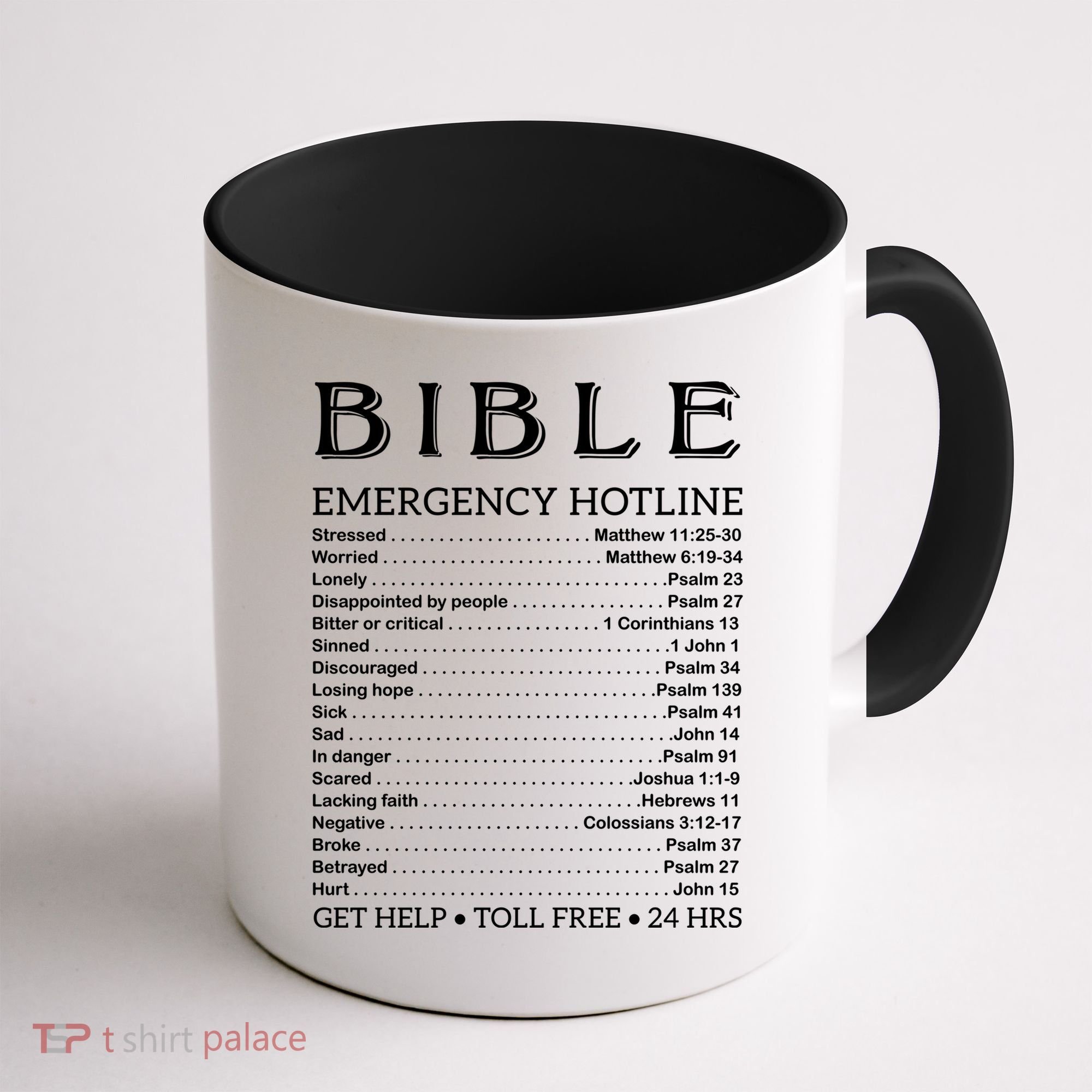 Bible Hotline Numbers Emergency Scripture Gift Coffee Mug