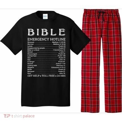 Bible Hotline Numbers Emergency Scripture Gift Pajama Set