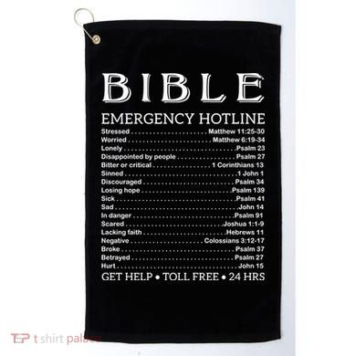 Bible Hotline Numbers Emergency Scripture Gift Golf Towel
