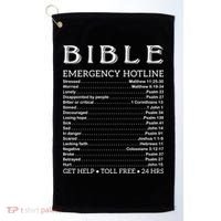 Bible Hotline Numbers Emergency Scripture Gift Golf Towel thumb 0