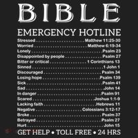 Bible Hotline Numbers Emergency Scripture Gift Golf Towel thumb 3