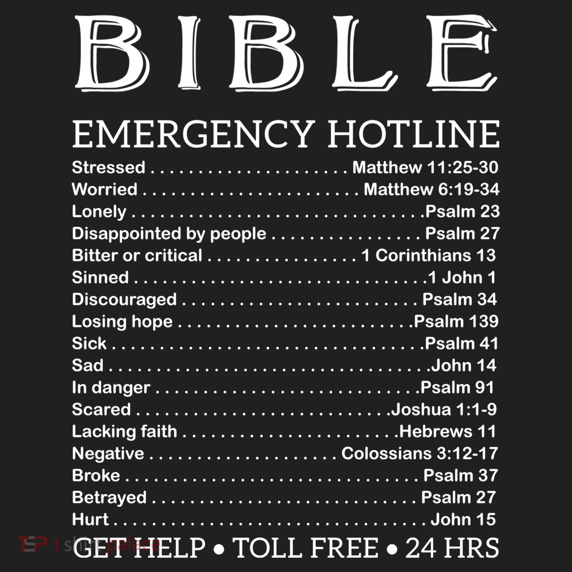Bible Hotline Numbers Emergency Scripture Gift Golf Towel