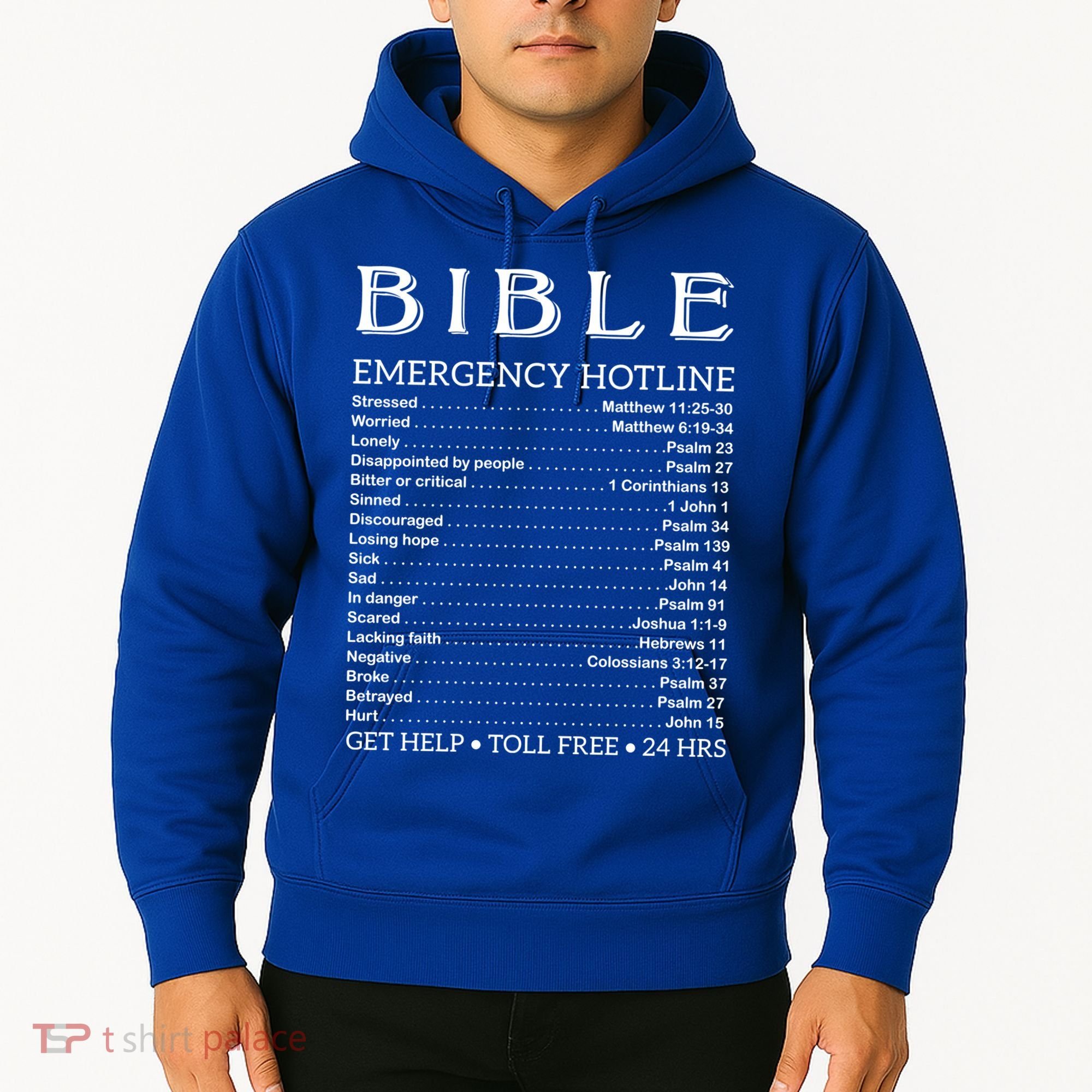 Bible Hotline Numbers Emergency Scripture Gift Hoodie