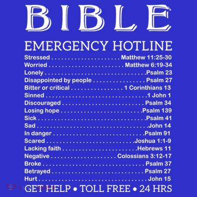 Bible Hotline Numbers Emergency Scripture Gift Hoodie