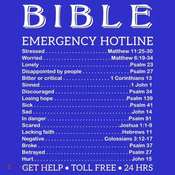Bible Hotline Numbers Emergency Scripture Gift Tumbler