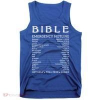 Bible Hotline Numbers Emergency Scripture Gift Tank Top thumb 0