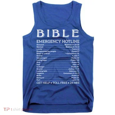 Bible Hotline Numbers Emergency Scripture Gift Tank Top