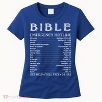 Bible Hotline Numbers Emergency Scripture Gift Women's T-Shirt thumb 0