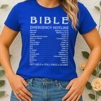 Bible Hotline Numbers Emergency Scripture Gift Women's T-Shirt thumb 2