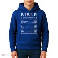 Bible Hotline Numbers Emergency Scripture Gift Kids Hoodie thumb 4