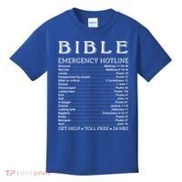 Bible Hotline Numbers Emergency Scripture Gift Kids T-Shirt thumb 0