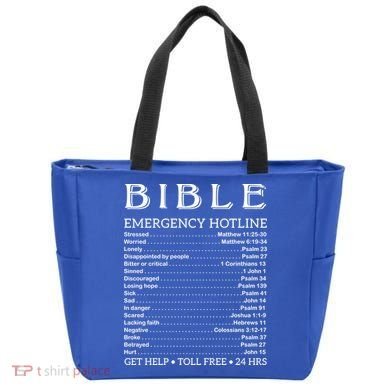 Bible Hotline Numbers Emergency Scripture Gift Tote Bag