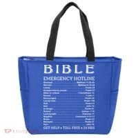 Bible Hotline Numbers Emergency Scripture Gift Tote Bag thumb 0