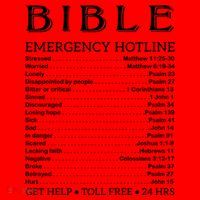 Bible Hotline Numbers Emergency Scripture Gift Santa Hat thumb 1