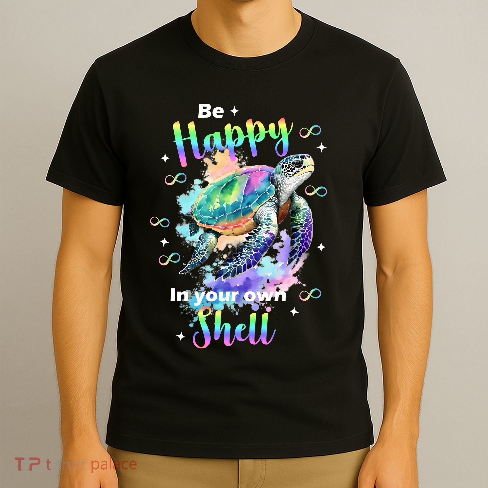 Be Happy On Your Own Colorful Turtle Self Love T-Shirt