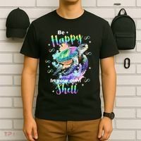 Be Happy On Your Own Colorful Turtle Self Love T-Shirt thumb 6