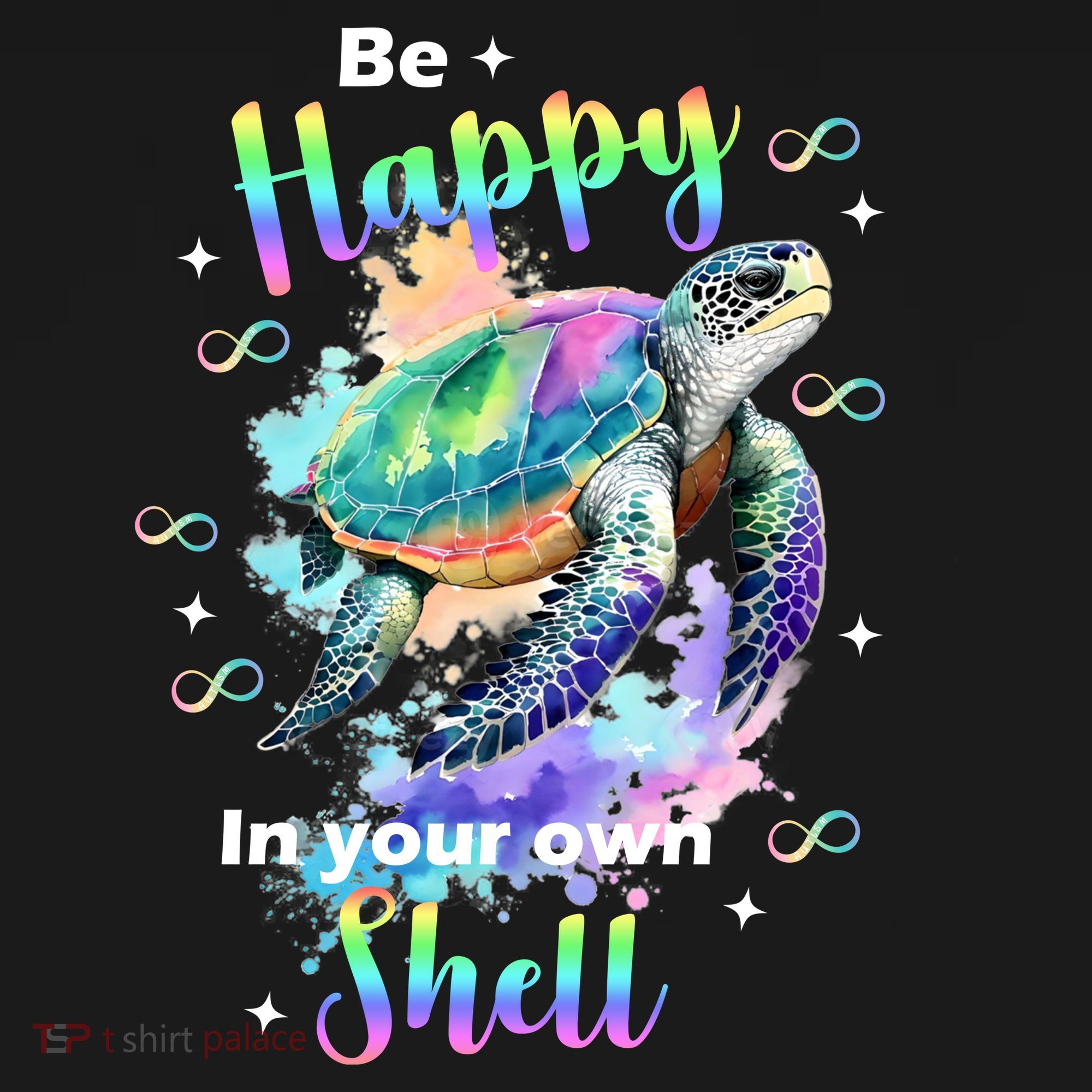 Be Happy On Your Own Colorful Turtle Self Love T-Shirt