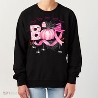 Boo Halloween October Breast Cancer Awareness Women's Sweatshirt thumb 0