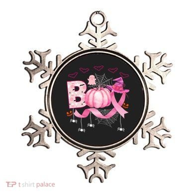Boo Halloween October Breast Cancer Awareness Ornament