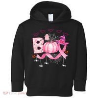 Boo Halloween October Breast Cancer Awareness Toddler Hoodie thumb 0
