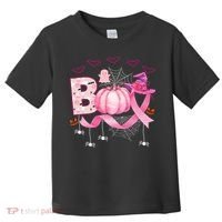 Boo Halloween October Breast Cancer Awareness Toddler T-Shirt thumb 0