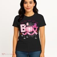 Boo Halloween October Breast Cancer Awareness Women's T-Shirt thumb 4
